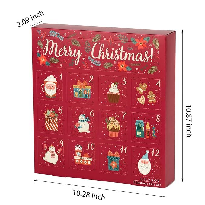 12Pcs Advent Calendar 2025 Christmas Gifts for Kids Women - Christmas Advent Calendar Bath Bomb with Surprise Inside Bath and Body Gift for Sister, Wife, Mom, Son, Daughter|Spa Gift Set Idea for Kids