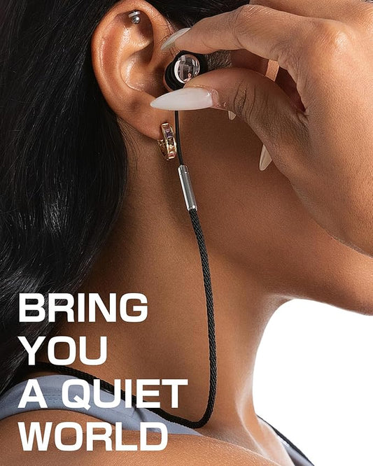 Ear Plugs for Sleeping and Concerts with Cord, Anti-Loss Reusable Earplugs, Ultra-Comfy Earplugs, 45dB Noise Reducing, Hearing Protection for Travel & Focus, 7 Pair Silicone & Foam Eartips, Viloet