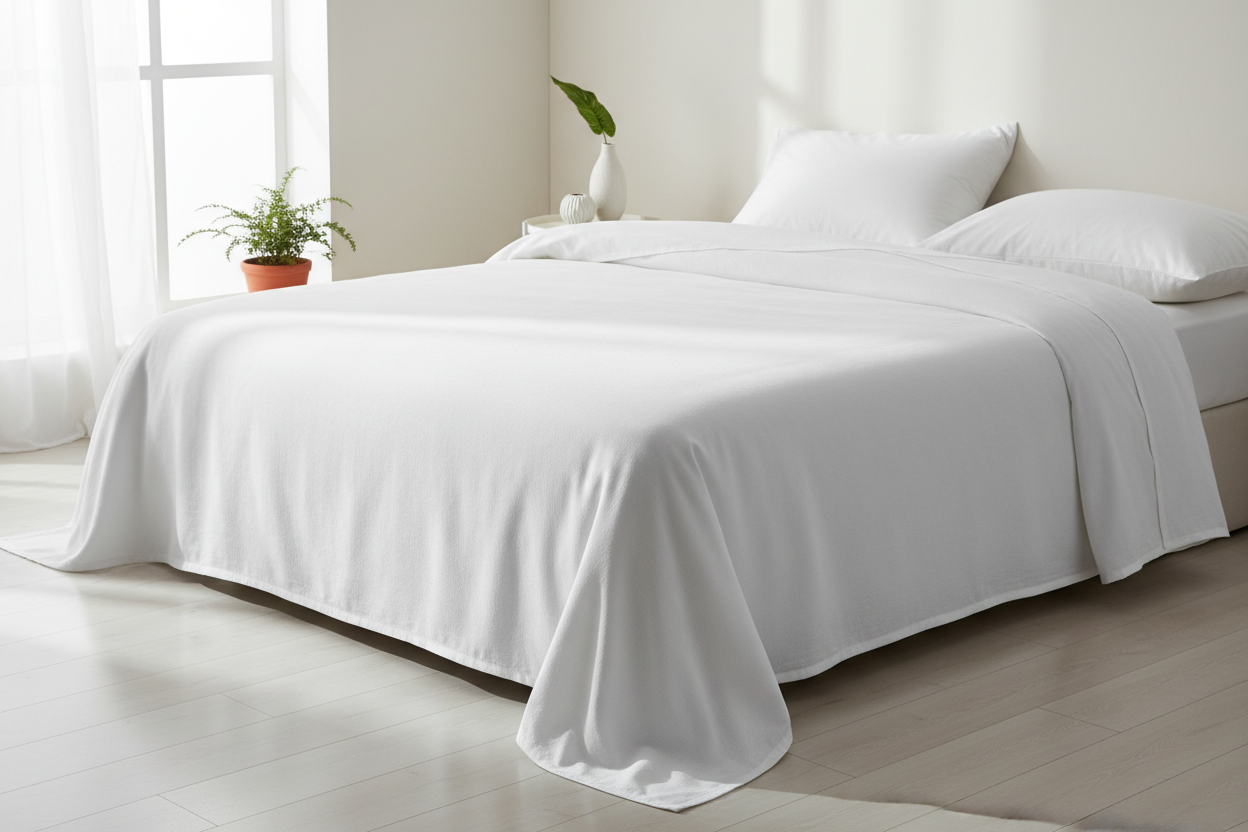 Fresh and White feeling Sheet on the bed